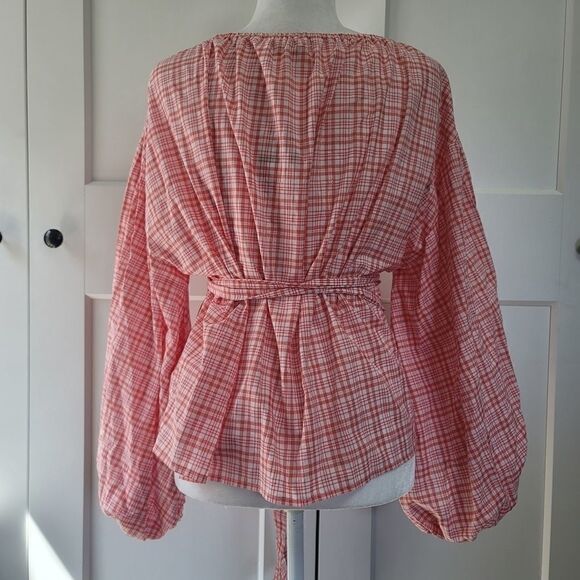 Michael Michael kors women metallic plaid wrap top - Picture 13 of 13